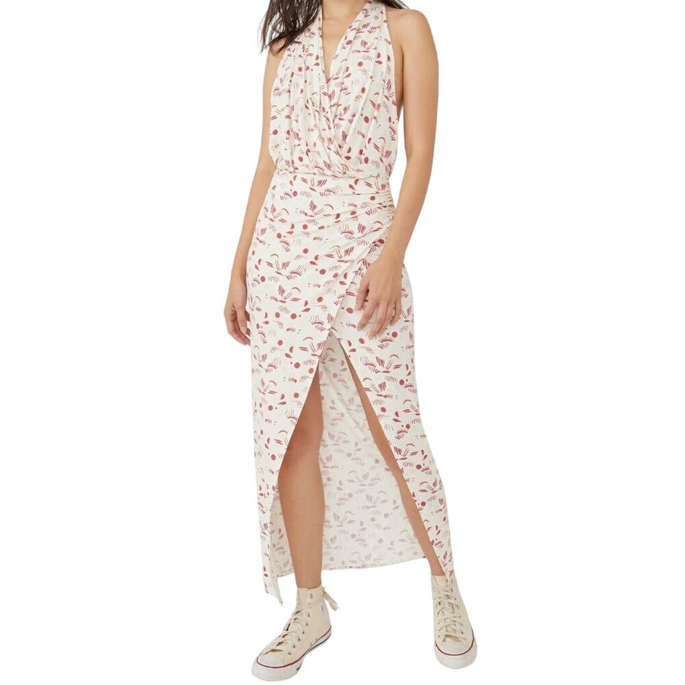 Free People Dress Daria Floral print halter maxi size Small S
